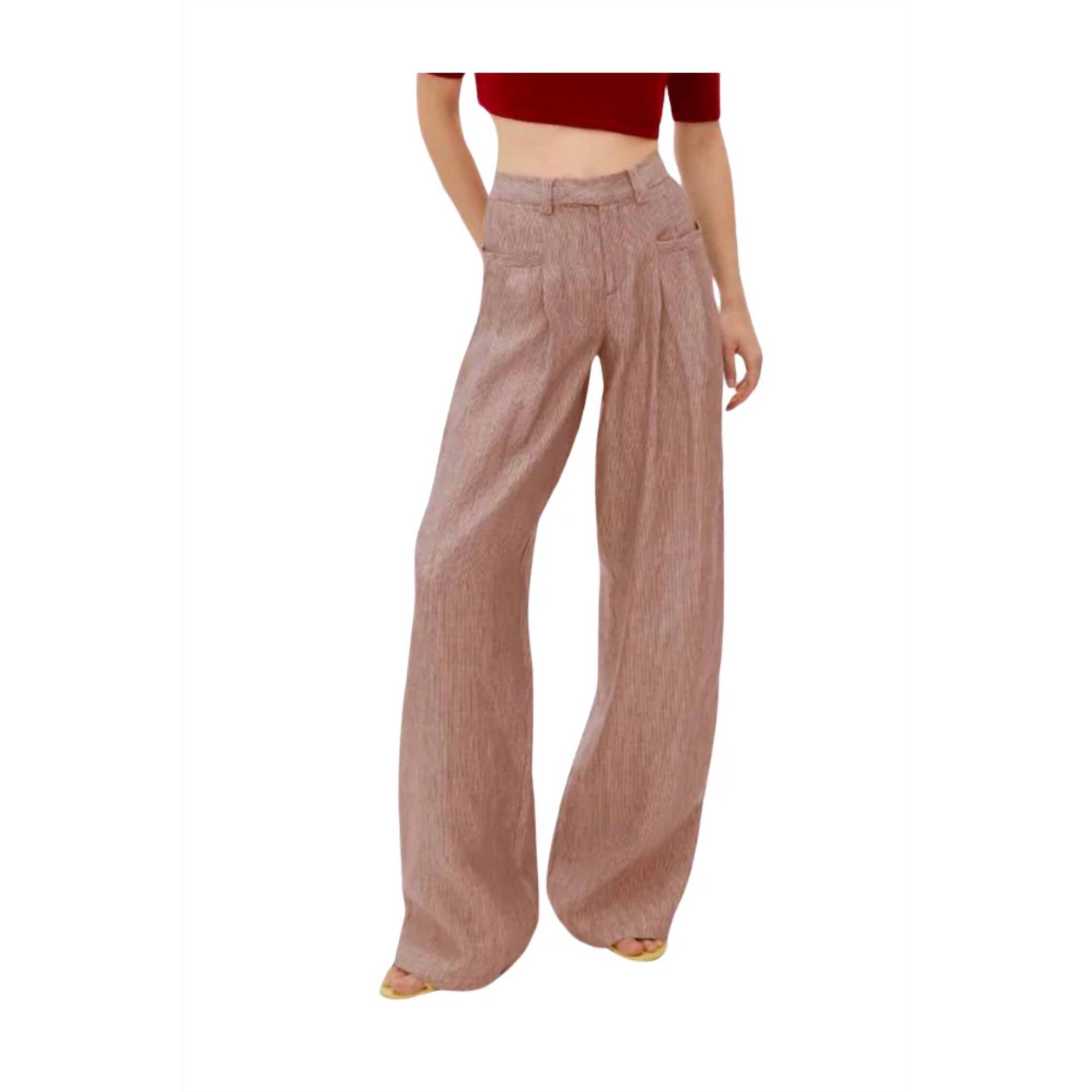 New Labeca Candice Striped Pants In Red